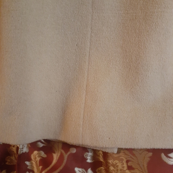 True Vintage Leopard Fur Collar Tan Wool  Coat - Picture 12 of 12